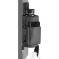 Magnetische fitness waterfles tas, zwarte tactische bekerhouder met telefoonzak en haak. - 6 Magneten + Siliconen Gesp / Grijs