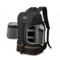 Multi-functional waterproof camera backpack with side access, double-layer storage for digital gear. - 17" / Gray