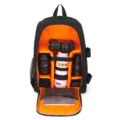 Professional DSLR camera backpack waterproof travel photography bag with dividers - Orange