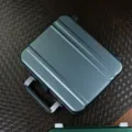 Portable aluminum alloy watch storage box with secure lock for elegant collection and travel. - 30*26*7cm / Iron Gray