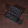 Zwarte horloge-reisbox met 3 sleuven, draagbare lederen opbergdoos voor mechanische horloges. - 3 Horloges / Zwart