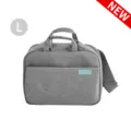 Grey large capacity shoulder bag casual messenger camera bag with adjustable strap for travel - L / Gray