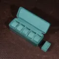 Groene horlogedoos met 5 vakken draagbare reis horlogekoffer met ringendoos en zachte fluwelen voering. - 5 Vakken / Groen