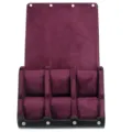 Large capacity 6-slot watch storage box with velvet interior and snap closure for mechanical watches. - Purple