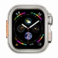 Metalen beschermhoes compatibel met Apple Watch, sport stijl vervangende behuizing. - 44mm / Titanium