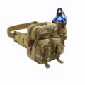 Riñonera táctica de camuflaje con portabotellas, bolso de cintura deportivo duradero. - Camuflaje CP