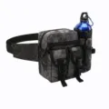 Riñonera táctica con porta botellas de camuflaje para correr senderismo deporte al aire libre - Estampado de pitón negro