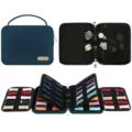 Bolsa de almacenamiento multi-ranura para correas de reloj organizador de viaje accesorios - Azul