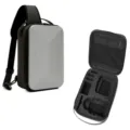 Sac de transport bandoulière rigide pour drone DJI Mini 4 Pro avec mousse intérieure sur mesure. - Sac de Poitrine Coque Rigide / Argent
