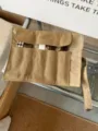 Canvas horlogeband opbergtas rolhouder voor meerdere Apple Watch bandjes kaki organizer. - Khaki