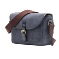 Canvas DSLR cameratas casual schoudertas messenger bag voor spiegelloze uitrusting grijs - M80 blauw