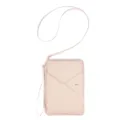 Roze paspoorthouder reisdocumenten organizer reisetui nekmapje met RFID bescherming - Groot (Met Riem) / Roze