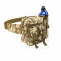 Riñonera táctica con portabotellas, bolso militar de camuflaje para deportes al aire libre. - Desierto
