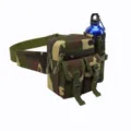 Riñonera táctica de camuflaje para deportes al aire libre con portabotellas y varios bolsillos. - Camuflaje de Selva