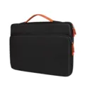 16 inch zwarte laptop tas met oranje handvat, schokbestendige beschermende hoes voor notebook. - 16" / Mystiek Zwart