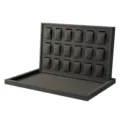 Grijs fluwelen horloge display dienblad 18 slots horloge opslag houder stand voor live show - Horizontale grijze displayset (18 vakken)