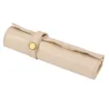 Beige PU leer oprolbaar horloge opbergtas draagbare reistas voor horlogebandje - Wit