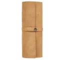 Bolsa de almacenamiento de viaje enrollable para correa de reloj gamuza sintética marrón - Tostado