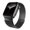 Zwarte roestvrijstalen magnetische horlogeband en kast compatibel met Apple Watch. - 38/40/41mm / Zwart