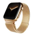 Gouden roestvrijstalen mesh magnetische lus horlogeband compatibel met smartwatch - 38/40/41mm / Roségoud