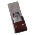 Draagbaar horlogezakje bruin PU-leder enkel horloge etui reistas voor horloge opslag - Bruin & grijs 1 horlogevak
