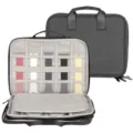Sac de rangement double couche pour bracelet de montre organisateur d'accessoires portable - Noir
