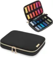 Multifunctionele horlogeband opbergtas, 26 sleuven organizer voor Apple Watch accessoires. - M / Zwart