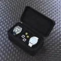 Portable travel watch storage box with multiple slots for mechanical watches and jewelry. - 2-Slot with Ring Pillow / Black