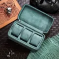 3 Slot Watch Box Travel Case Portable PU Leather Mechanical Watch Storage Green Display - 3-Slot / Green