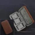 Portable 3-slot watch travel case with brown leather exterior and soft grey velvet interior lining. - Litchi Pattern 3-Slot / 3-Slot / Dark Brown