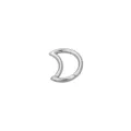 Titanium moon piercing ring detail close-up, minimalist body jewelry, seamless clicker segment. - TIE24137-ST-1.2*8