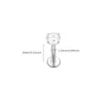 Titan Labret Piercing Stecker mit Zirkonia, 8mm Länge und 1,2mm Stärke für Körperschmuck. - Runder 4-Zacken-Stil (TIE24266-ST) / 1.2*8mm / Silber