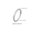 G23 Titan Scharnier Segment Ring Nasenring mit Zirkonia Piercing Schmuck Detailansicht - Flacher nahtloser Creolen-Stil (TIE24235-ST) / 0.8+1.0*10