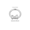 Titanium piercing ring with a cute bow detail, 1.2mm thickness and 10mm diameter size. - Bowknot Piercing Ring (TIE24180) / 10mm / Silver