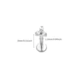 Detailansicht des Titan Labret Piercings mit dreifachem Steindesign und Abmessungen. - 3-Steine Cluster-Stil (TIE24267-ST) / 1.2*8mm / Silber