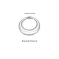 G23 Titan Segmentring Piercing Detailansicht mit 1,2 mm Stärke und 8 mm Innendurchmesser. - Einfacher Clicker-Stil (TIE24187-ST-1.2*8) / Innendurchmesser 8mm Packung
