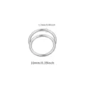 Titanium steel multi-layer piercing ring detail, 1.2mm thin bar, 10mm diameter, smooth finish. - Multi-layer Cross Style (TIE24151) / 1.2x10mm
