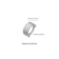 Detail view of the multi-layer titanium piercing ring showing accurate dimensions and size specs. - Two-Layer Style (TIE24143-ST-1.2*6*2) / Thickness 1.2mm Inner Diameter 6mm Width 3mm