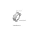 Titanium triple hoop segment ring detail view, showcasing the 3mm width and 8mm inner diameter. - Two-Layer Style (TIE24143-ST-1.2*8*2) / Thickness 1.2mm Inner Diameter 8mm Width 3mm