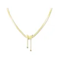 Gold Schlangenkette Halskette mit Schmetterlingsanhänger und Quasten elegantes Damen Schmuck - Schmetterlingsanhänger Doppelstecker Schlangenkette Stil (N1334)