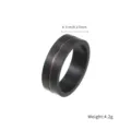 Minimalistischer schwarzer Titanring für Herren mit Holzeinlage, Breite 0,7 cm, Gewicht 4,2 g Schmuck. - Holzmaserung Inlay Stil (TIR2418-BL-R)