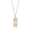 Roségold Edelstahl Schlüsselbeinkette mit rechteckigem Muschel Diamant Anhänger Mode. - Stil N1056-A