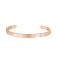 Roségoldener Titanstahl Armreif mit eingravierten römischen Ziffern und funkelndem Kristall. - Römische Zahlen Graviert Strass / Roségold (B1256)
