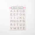 Glänzende Strass Buchstaben Aufkleber A-Z DIY Tagebuch Handwerk Deko Aufkleber Labels - Alphabet / Silber
