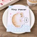 Süße Katzen Haftnotizen Notizblock für Schüler, schönes Tier Design Klebezettel 30 Blatt. - Orange Katze / 30 Blatt