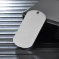 Edelstahl Rohling Hundemarke DIY Lasergravur Schlüsselanhänger Metall Zubehör blanko - Gebürstet Abgerundet / 50x28x1.8mm / Silber
