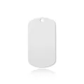 Leerer Edelstahl-Hundeanhänger für DIY-Lasergravur-Zubehör und personalisierte Anpassung SKU. - Poliert Abgerundet / 50x28x1.8mm / Silber