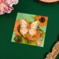 Metall Schmetterling Lesezeichen mit Kette Anhänger, elegantes Vintage Schreibwaren. - Mit Kunstkarton / Anmutiger Schmetterlingstanz