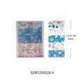 Ocean theme washi tape set, 5 rolls of cute marine animal patterned masking tape for DIY journaling. - Strawberry Cream Puff Style (SDRT250528-9) / 5 Rolls
