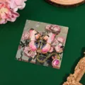 Elegantes Schmetterlings-Lesezeichen aus Metall mit Kette und Kristallanhänger. - Mit Kunstkarton / Rosa Schmetterlingstanz